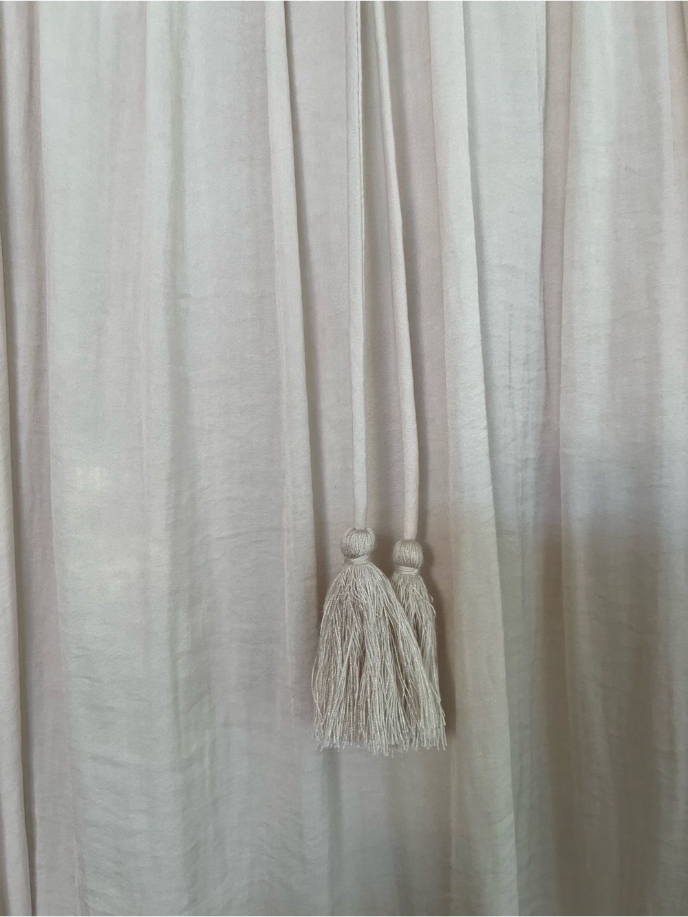 Embroidered Tassel-Tie Flutter Sleeve Top - Picture 5 of 7